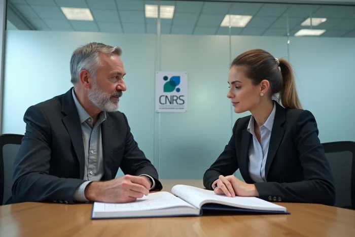 Chercheur senior CNRS en entretien RH sur la grille salariale et les avantages